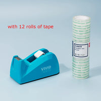 DELI Cute Office Tape Dispenser Plastic Stationery Sealing Tape Cutter Washi Tape Storage Organizer Cutter Office Tape Dispen