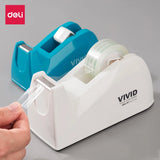 DELI Cute Office Tape Dispenser Plastic Stationery Sealing Tape Cutter Washi Tape Storage Organizer Cutter Office Tape Dispen