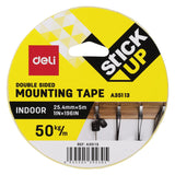 DELI EA35113 Foam Mounting Tape Multi purpose strong adhesive office home use double sided tapes