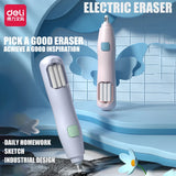 DELI Electric Erasers Battery Operated Low Noise Non-marking Erasers for Homework, Industrial Design Study Office Supplies