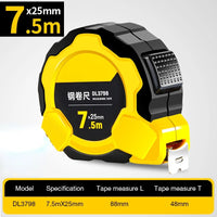 DELI High Precision Steel Measurement Tape System Auto Lock Tape Measure 3/5/7.5/10M Retractable Professional Measuring Tool