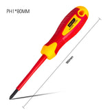 DELI Insulated Phillips Slotted Screwdriver 1000V Electrician Screwdrivers Repair Tool Screw Driver Hand Tool with Magnetic Tip