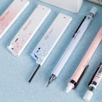 DELI Mechanical Pencil Set With HB Lead Replacement Retractable Pencils Refill for Students Stationery