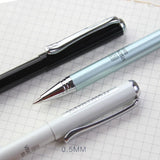 DELI Metal Gel Pen S93 Black Business Office Signature Pen 0.5mm Student Exam Dedicated Carbon Pen Writing Office Accessories