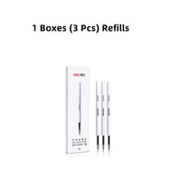 DELI Metal Sign Pen 0.5mm Gel Pens Golden Silver Color Metallic Writing Pen with Refills Smooth Writing School Office Supplies