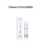 DELI Metal Sign Pen 0.5mm Gel Pens Golden Silver Color Metallic Writing Pen with Refills Smooth Writing School Office Supplies