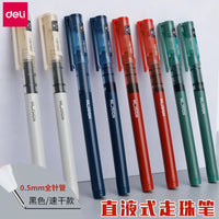 DELI NUSIGN Quick-drying Straight Liquid Roller Ball Pen 0.5mmExtremely Simple Series of Large-capacity Gel Pen 4PEN