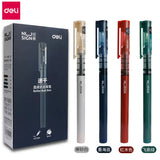 DELI NUSIGN Quick-drying Straight Liquid Roller Ball Pen 0.5mmExtremely Simple Series of Large-capacity Gel Pen 4PEN