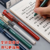DELI NUSIGN Quick-drying Straight Liquid Roller Ball Pen 0.5mmExtremely Simple Series of Large-capacity Gel Pen 4PEN
