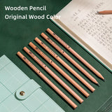 DELI Natural Wooden Pencil 2B HB 10PCS Pack Black Lead Office School Wood Writing Pencils Stationery
