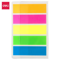 DELI PP Index Tabs Sign Here Marker 20*5 Sheets per Bag Color Sticker Dividers Adhesive Office Supplies Self Sitcky Notepads