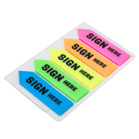 DELI PP Index Tabs Sign Here Marker 20*5 Sheets per Bag Color Sticker Dividers Adhesive Office Supplies Self Sitcky Notepads