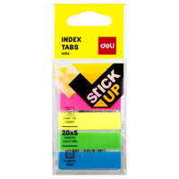 DELI PP Index Tabs Sign Here Marker 20*5 Sheets per Bag Color Sticker Dividers Adhesive Office Supplies Self Sitcky Notepads