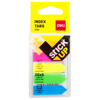 DELI PP Index Tabs Sign Here Marker 20*5 Sheets per Bag Color Sticker Dividers Adhesive Office Supplies Self Sitcky Notepads