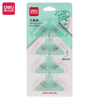 DELI Paper Binding Clips Set Transparent Color Book Corner Clips File Index Binder Clipper Office School Supplies