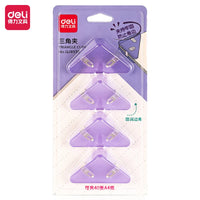 DELI Paper Binding Clips Set Transparent Color Book Corner Clips File Index Binder Clipper Office School Supplies
