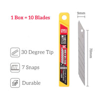 DELI Paper Cutter Wood Box Opener Art Knife 30 Degree Blade Metal Utility Craft Knife Cutter Cutting Knife