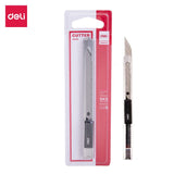 DELI Paper Cutter Wood Box Opener Art Knife 30 Degree Blade Metal Utility Craft Knife Cutter Cutting Knife