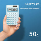 DELI Portable Calculator for Home Office Financial Accounting Calculators Solar Battery Power Calculating Machine Stationery