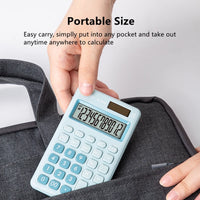 DELI Portable Calculator for Home Office Financial Accounting Calculators Solar Battery Power Calculating Machine Stationery