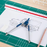 DELI Professional Compass Geometry Set with Lock Durable Zinc alloy Math Precision Drafting Drawing School Supplies