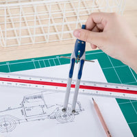 DELI Professional Compass Geometry Set with Lock Durable Zinc alloy Math Precision Drafting Drawing School Supplies