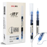 DELI Roller Ball Pen Gel Pens 12pcs/Box Ballpoint 0.5mm Big Capacity Smooth Writing Quick Dry Office School Supplies Gel Ink Pen