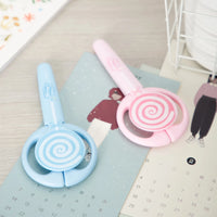 DELI Scissors Lovely Lollipop Shaped For Children Kids Cartoon DIY Safety Cap  DIY Scrapbook Paper Diary Craft Decorating