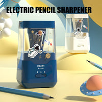 DELI Semi-automatic Pencil Sharpener For Children and AdultsSafe Student Spiral Steel Sharpener For Pencils