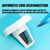 DELI Semi-automatic Pencil Sharpener For Children and AdultsSafe Student Spiral Steel Sharpener For Pencils