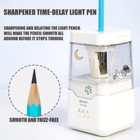 DELI Semi-automatic Pencil Sharpener For Children and AdultsSafe Student Spiral Steel Sharpener For Pencils