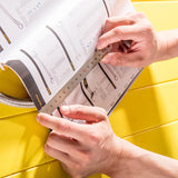 DELI Stainless Steel Straight Ruler Precision 15-30CM Flat Thick Metal Measuring Scale Tools Office Supplies