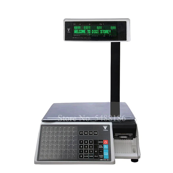 DIGI SM-100 Plus Label Printing Scale SM100 SM100PCS+ SM110P+ Digital Balance for Supermarkets Deli Meat Retailers