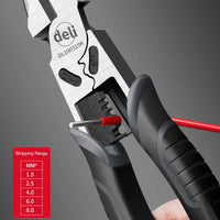 DeLi Universal Wire Cutter Diagonal Pliers Crimping Pliers Needle Nose Pliers Multifunctional Hardware Hand Tools Electrician