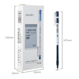 Deli 0.5mm Gel Pen High Quality Dual Power Black Color 12pcs/box Needdle Tip Writing Pen School Stationery Supplies