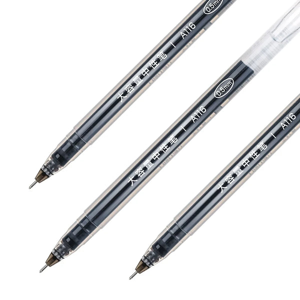 Deli 1 PC Gel Pen 0.5mm 3 Colors Large Capacity Writing Supplies