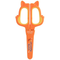 Deli 1 PC Scissors With Cap Random Color Cartoon Animals Kawaii For Kids DIY 6061