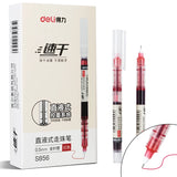 Deli 1 PC Straight Liquid Pen 0.5mm 3 Colors Ink Writing Supplies S856