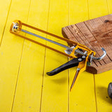 Deli 1 PCS 330x170mm Double Rod Glue Gun Portable Glue Change Design Multifunctional Simple One-button Hand Press Caulking Gun