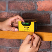 Deli 1 Pcs 100/230mm Level Measuring Instruments High Precision Leveling Tape Multifunction Woodworking Portable Measuring Tool
