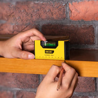 Deli 1 Pcs 100mm Mini Digital Protractor Multifunction Level Measuring Instruments Angle Measurement Slope Test Ruler
