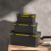 Deli 1 Pcs 14/17 Inch Household Tool Box PP Material Pressure Resistance Multifunction Electrician's Portable Tool Storage Boxes