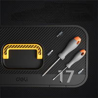 Deli 1 Pcs 14/17 Inch Household Tool Box PP Material Pressure Resistance Multifunction Electrician's Portable Tool Storage Boxes