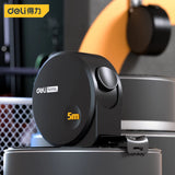 Deli 1 Pcs 3/5 M Black Carcon Steel Digital Tape Measure Multipurpose Household Hand Tool Woodworking Portable Measuring Tools