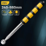 Deli 1 Pcs Adjustable Empty Drum Hammer Floor Test Rod Inspection Room Metal Testing Tools Multifunctional Telescopic Hammer