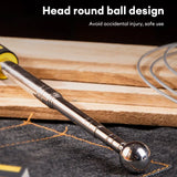 Deli 1 Pcs Adjustable Empty Drum Hammer Floor Test Rod Inspection Room Metal Testing Tools Multifunctional Telescopic Hammer