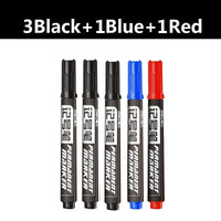 Deli 10/Lot Permenent Markers Pen 1.5MM Fine Point Waterproof CD  Whiteboard Pen 3 Color Crude Nib маркеры for Office Stationery