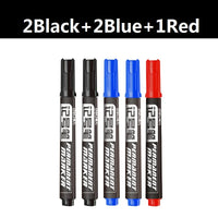 Deli 10/Lot Permenent Markers Pen 1.5MM Fine Point Waterproof CD  Whiteboard Pen 3 Color Crude Nib маркеры for Office Stationery
