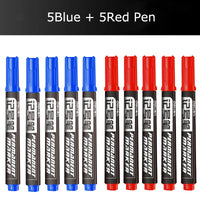 Deli 10/Lot Permenent Markers Pen 1.5MM Fine Point Waterproof CD  Whiteboard Pen 3 Color Crude Nib маркеры for Office Stationery