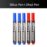 Deli 10/Lot Permenent Markers Pen 1.5MM Fine Point Waterproof CD  Whiteboard Pen 3 Color Crude Nib маркеры for Office Stationery